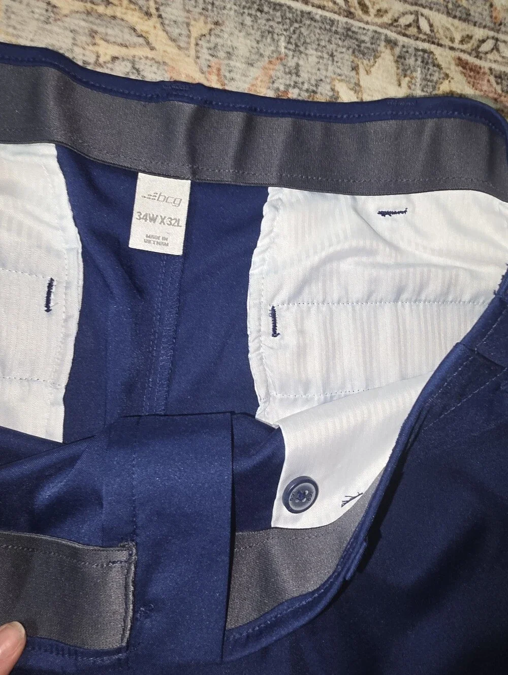 bcg Men's Quick Dry Navy Chino Pants